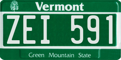 VT license plate ZEI591