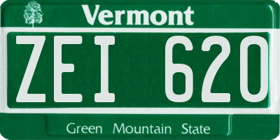 VT license plate ZEI620