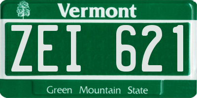 VT license plate ZEI621
