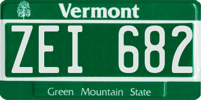 VT license plate ZEI682