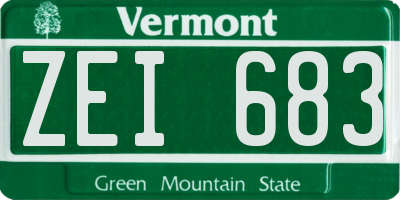 VT license plate ZEI683