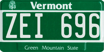 VT license plate ZEI696