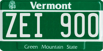 VT license plate ZEI900