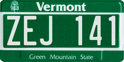 VT license plate ZEJ141