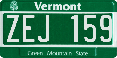 VT license plate ZEJ159