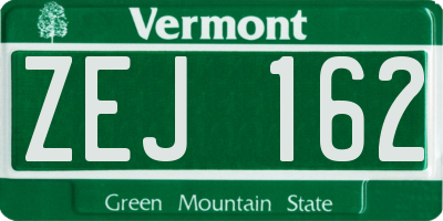 VT license plate ZEJ162