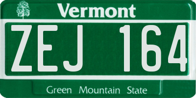 VT license plate ZEJ164