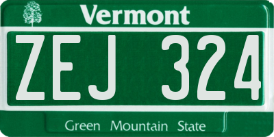 VT license plate ZEJ324