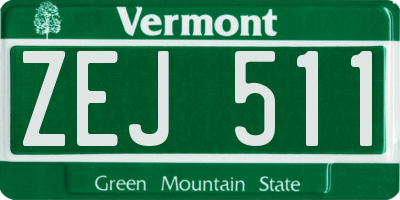 VT license plate ZEJ511