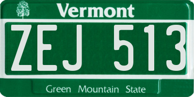 VT license plate ZEJ513