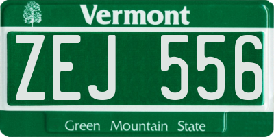 VT license plate ZEJ556
