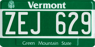 VT license plate ZEJ629