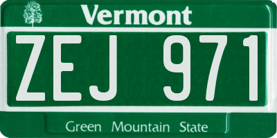 VT license plate ZEJ971