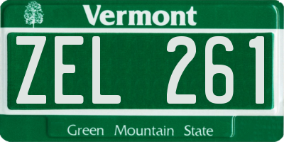 VT license plate ZEL261
