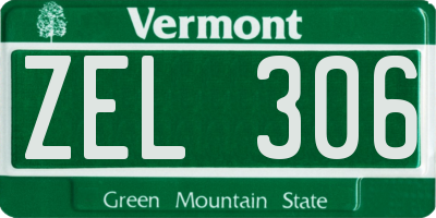 VT license plate ZEL306