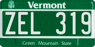 VT license plate ZEL319
