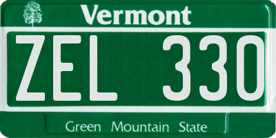 VT license plate ZEL330