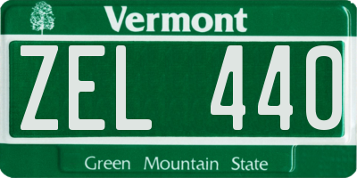 VT license plate ZEL440