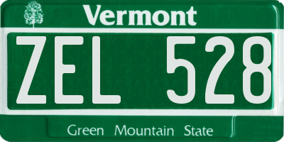 VT license plate ZEL528