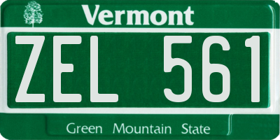 VT license plate ZEL561