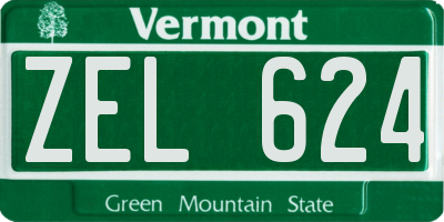 VT license plate ZEL624