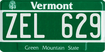 VT license plate ZEL629