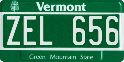 VT license plate ZEL656