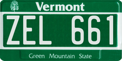 VT license plate ZEL661
