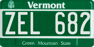 VT license plate ZEL682