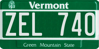 VT license plate ZEL740