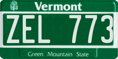 VT license plate ZEL773