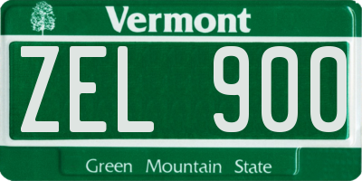 VT license plate ZEL900