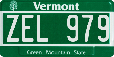 VT license plate ZEL979