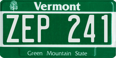 VT license plate ZEP241