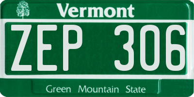 VT license plate ZEP306