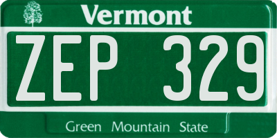 VT license plate ZEP329