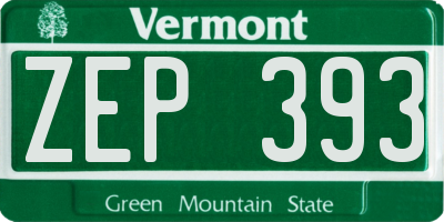 VT license plate ZEP393