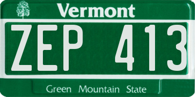 VT license plate ZEP413