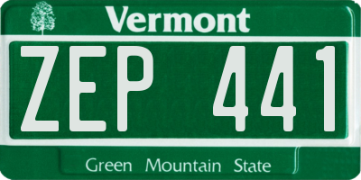 VT license plate ZEP441
