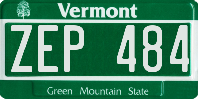VT license plate ZEP484