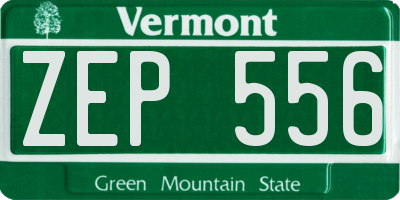 VT license plate ZEP556