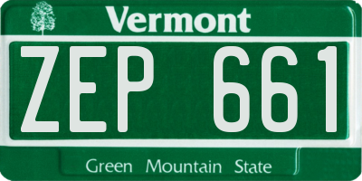 VT license plate ZEP661