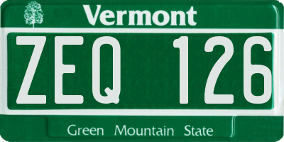 VT license plate ZEQ126