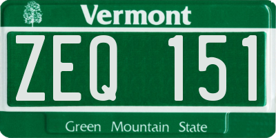 VT license plate ZEQ151