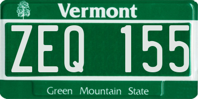 VT license plate ZEQ155