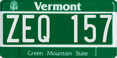 VT license plate ZEQ157