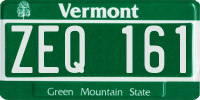 VT license plate ZEQ161