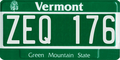 VT license plate ZEQ176