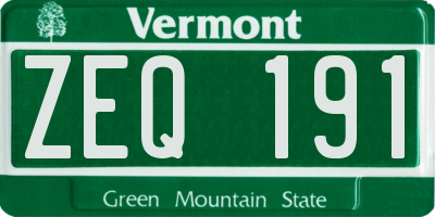 VT license plate ZEQ191