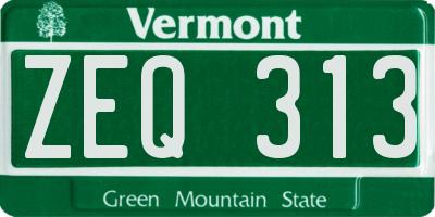 VT license plate ZEQ313